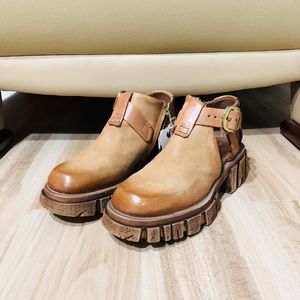 New A.S.98 Distressed Leather Shoes EU 38